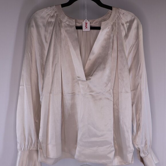 Rails Cream Satin Blouse - Picture 1 of 3
